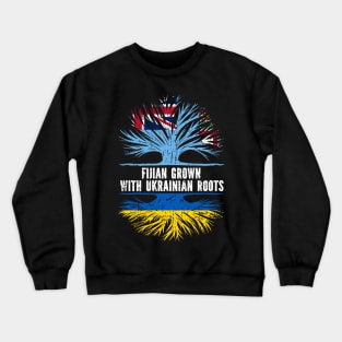 Fijian Grown with Ukrainian Roots Flag Crewneck Sweatshirt